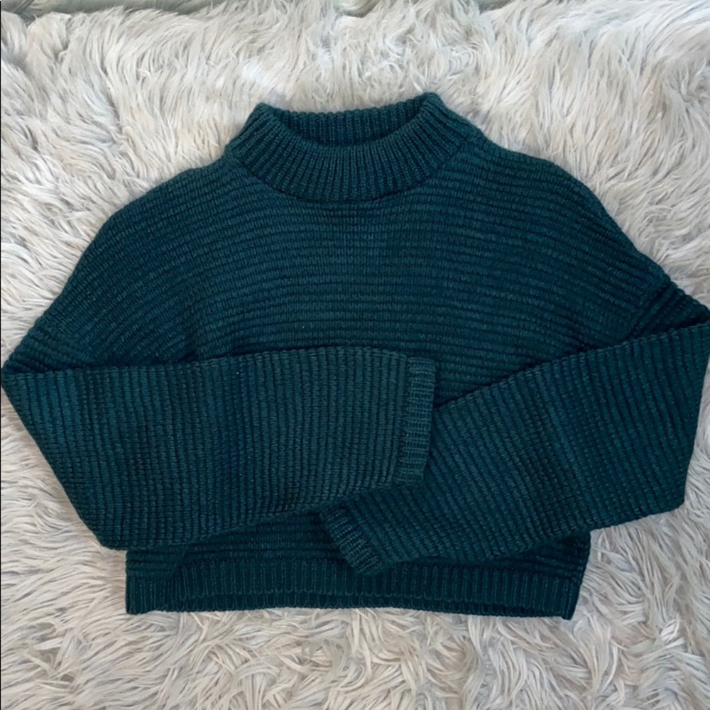 Express Emerald Cropped Sweater
